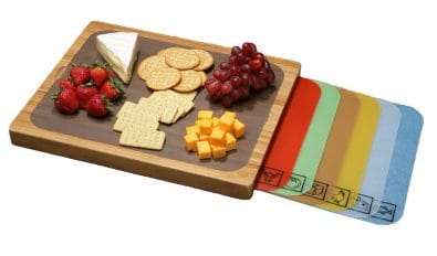 Bamboo Cutting Board with 7 Removable Cutting Mats