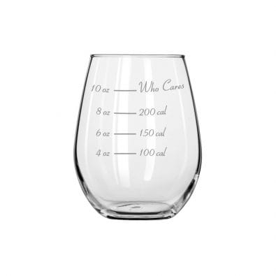 Calorie Counting Stemless Wine Glass